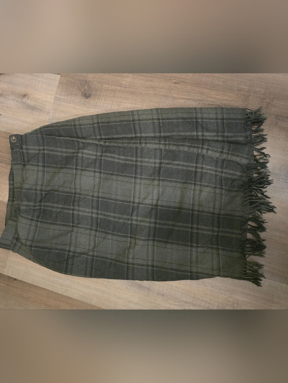 Ralph Lauren - Olive Green Plaid A-Line Skirt